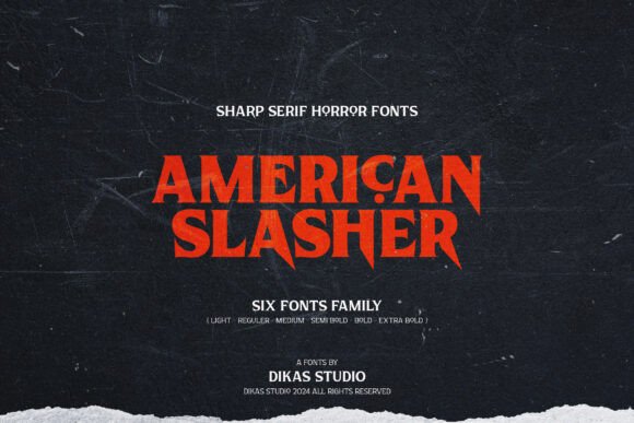 American Slasher: A Sharp Serif Typeface for Bold Campaigns