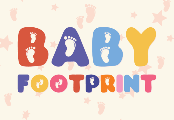 Baby Footprint: A Radiant Decorative Font for Marketers