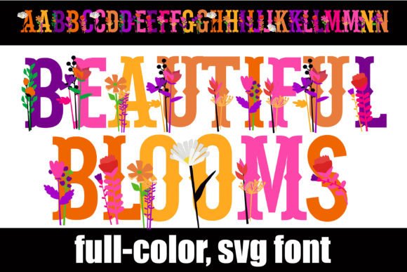 Beautiful Blooms: A Full-Color Serif Font for Editors