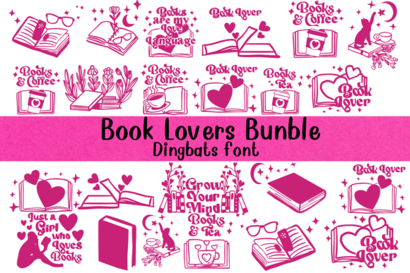 Book Lovers Bundle: A Creative Dingbat Font for Editors