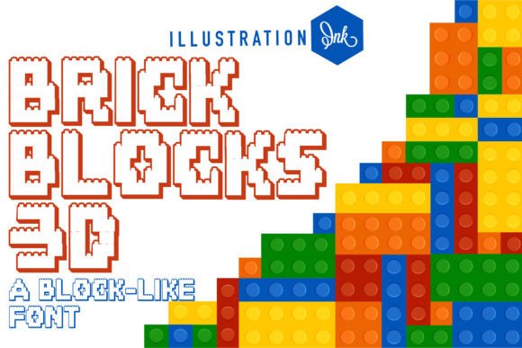 Brick Blocks 3d: A Playful Display Font for Creative Layouts