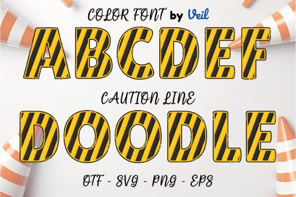 Caution Line: A Playful Color Font for Makers