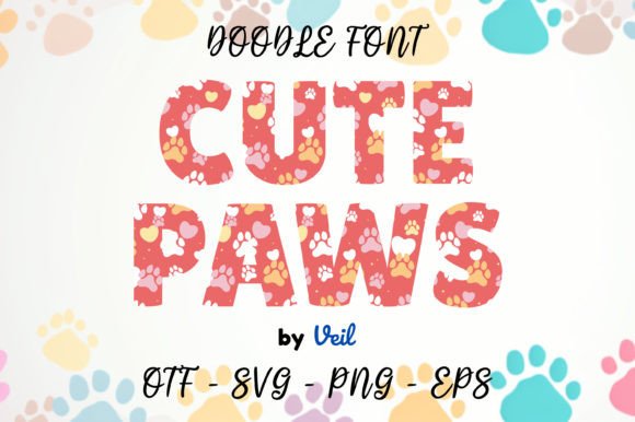 Cute Paw: A Playful Color Font for Your Brand