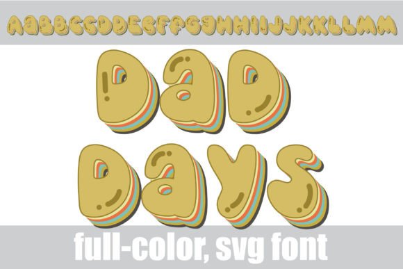 Dad Days: A Retro Color Font for Bold Branding