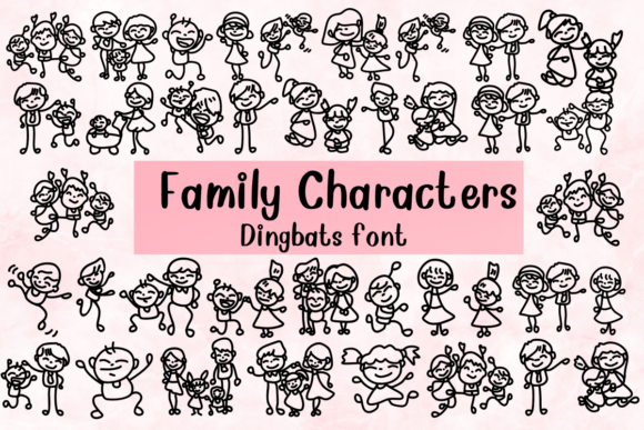 Family Characters: A Review of This Cute Dingbat Font