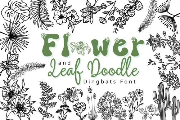 Flower and Leaf Doodle: A Charming Font for Small Business