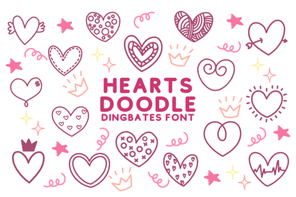Hearts Doodle: A Cute Font for Loving Campaigns