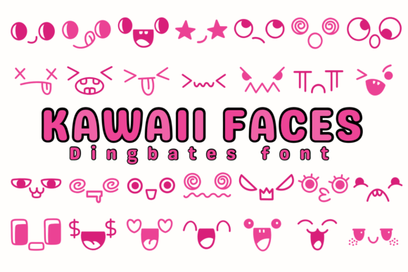 Kawaii Faces: A Sketch Style Dingbats Font Review