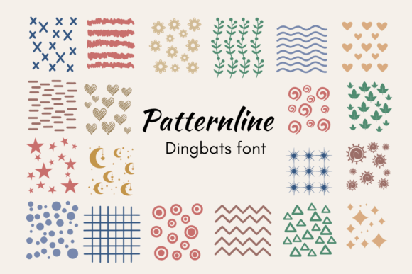 Patternline: A Quirky Dingbats Font for Creative Design
