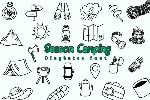 Season Camping: The Ultimate Outdoor Dingbat Font