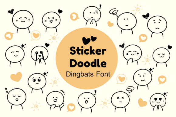 Sticker Doodle: A Review of This Emotive Dingbats Font