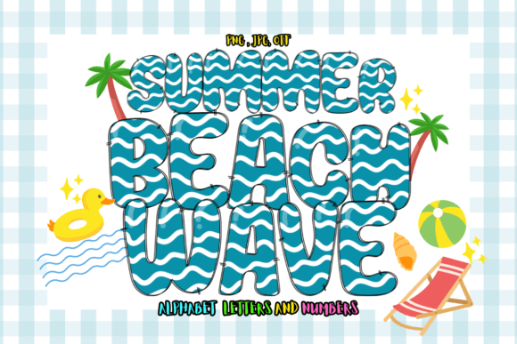 Summer Beach Wave: A Vibrant Color Font for Crafts