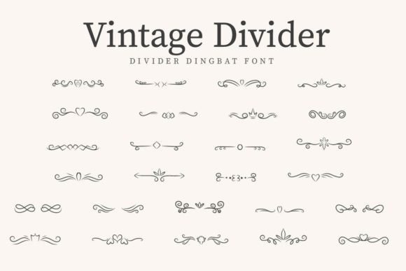 Vintage Divider: A Nostalgic Font for Branding