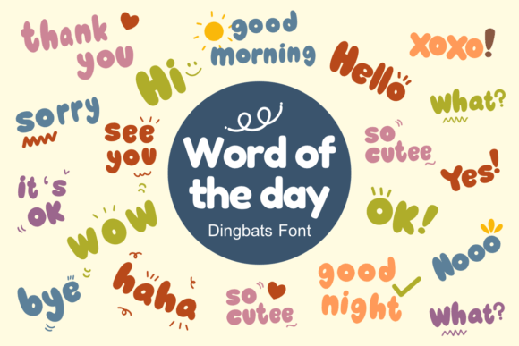 Word of the Day: A Cute Dingbat Font Review